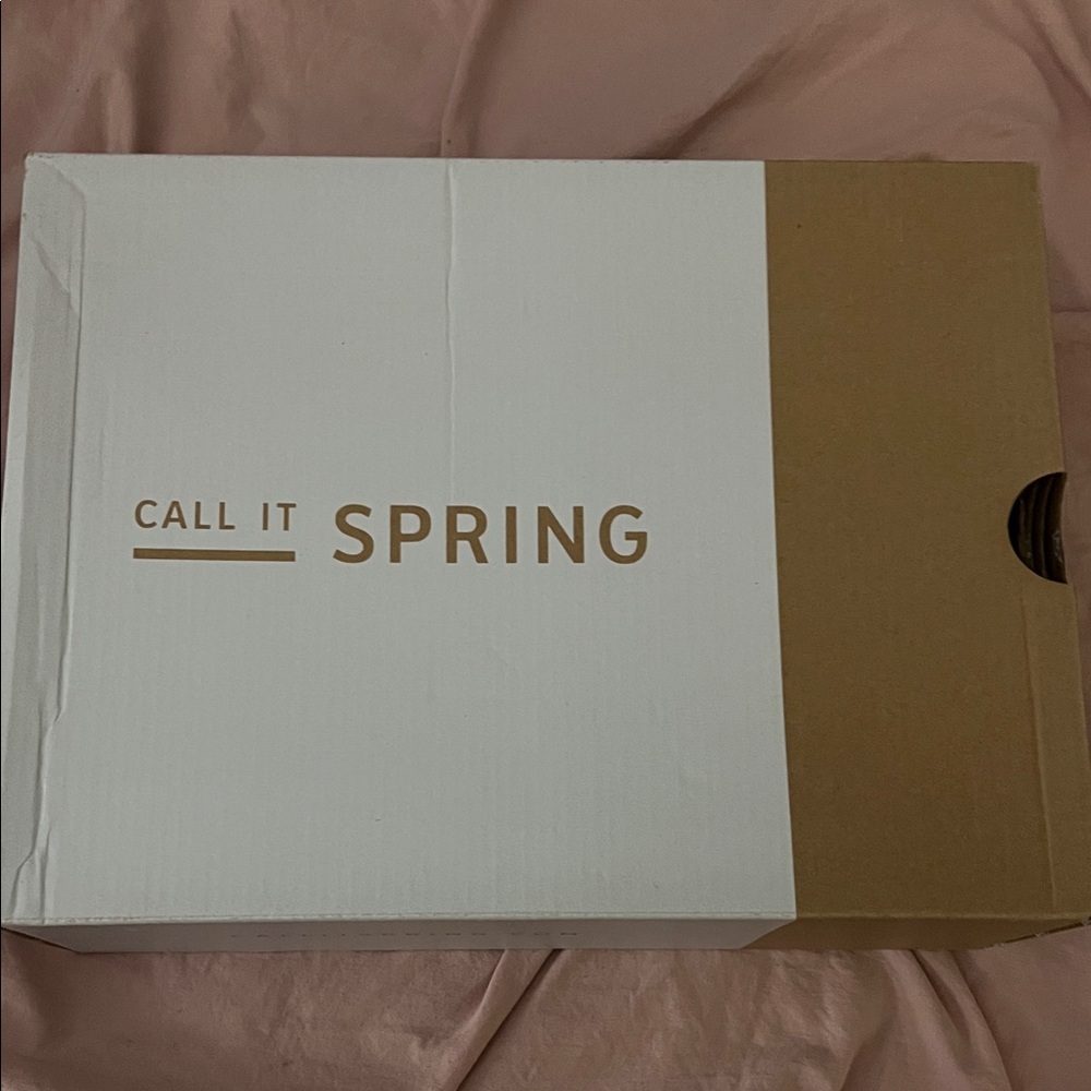 Call It Spring Tan Peep-Toe Stacked Heel Mules - Picture 10 of 10